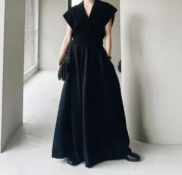 ETRE TOKYO 2way 니트 볼륨 팬츠 블랙