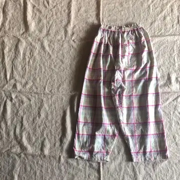 코튼 플란넬 체크 넉넉한 몸빼