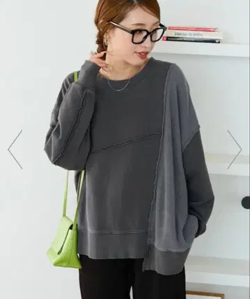 FREAK'S STORE 리메이크풍 피그먼트 쭈리 x 와플 풀오버