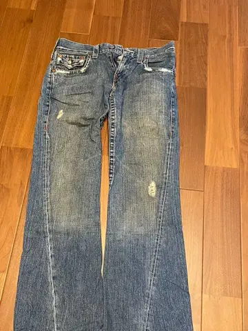 데미지 가공 플레어 데님 31 x 33