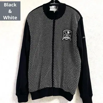 Black&White SPORT 풀 집업 니트 울 100% LL