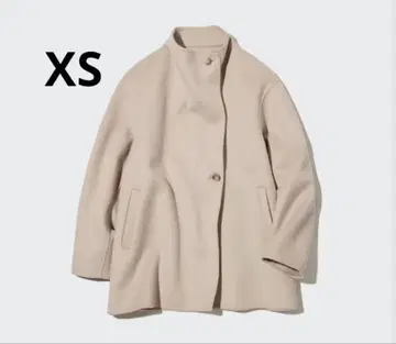 유니클로 UNIQLO 더블 페이스 숏코트 XS 베이지