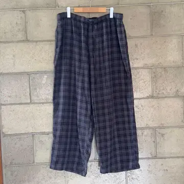 블랙 그레이 체크 이지 팬츠 Croft & barrow