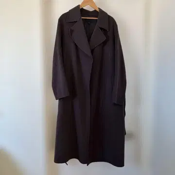 ICB 다크 브라운 롱 코트 벨트 포함