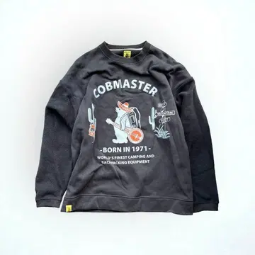 [ 코브 마스터 ] 그레이 트레이닝복 맨투맨 곰이 귀여운 안쪽 보들보들