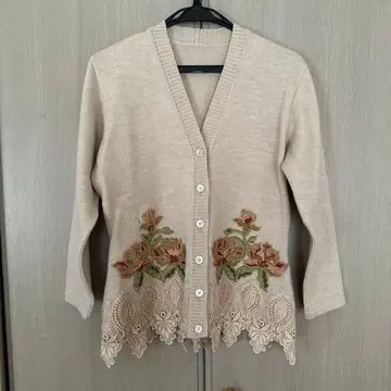 로사 핑크 베이지 가디건