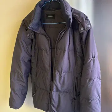 UKBeautiful 후드 부착 다운 자켓 다크 퍼플