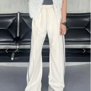 JEANASIS 지나시스 조젯 라인 팬츠 택 포함 새상품 화이트