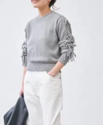 스픽 앤 스팬 리본 코튼 니트