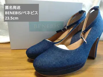 [ 미사용 새상품 ] BENEBIS 데님 하이힐 23.5cm EE폭