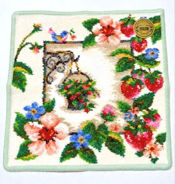 [ 새상품 미사용 ] FEILER 페이러 타월 손수건 스트로베리 타임