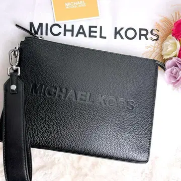 컨디션 최상 MICHAEL KORS 마이클코어스 세컨드 백 블랙 가죽