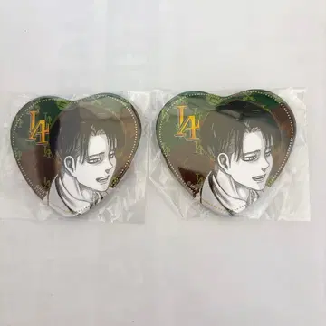 진격의 거인 리바이 하트 캔뱃지 발렌타인 2개 세트