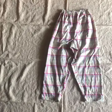 코튼 플란넬 체크 몸빼