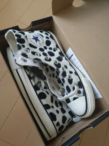 [ 미사용 ] 달마시안 패턴 올스타 하이컷 24cm