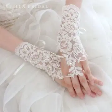 STELLA BRIDAL 화이트 레이스 웨딩 그로브