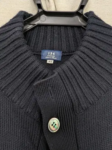 134 가마쿠라 셔츠 스탠드 카라 니트 네이비 48