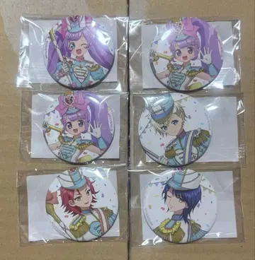 마루쿠지 아이돌타임 프리파라 유메 와쿠 마칭 코디 캔뱃지 세트!