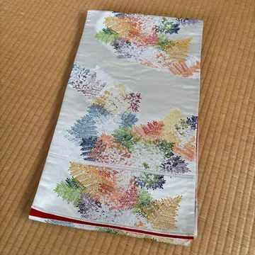 캐주얼 오비 후쿠로 오비 화이트 컬러풀