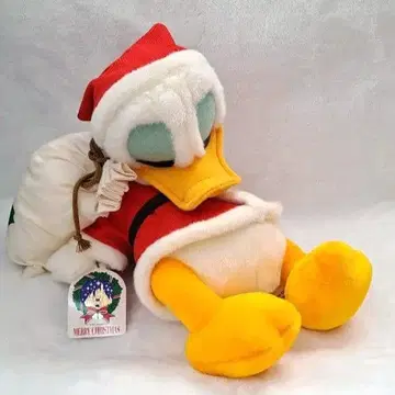 도쿄 디즈니랜드 도널드 덕 산타클로스 봉제 인형 택 포함