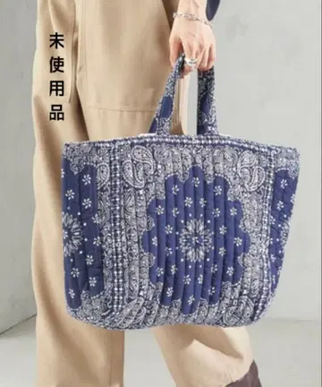 미사용품 SHIPS MALUS: 반다나 퀼팅 빅 토트 백