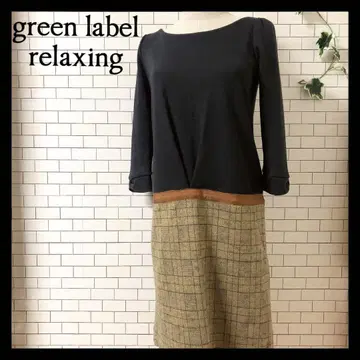 [ 새상품급 ] 그린 라벨 릴랙싱 튜닉 원피스 칠부 M L