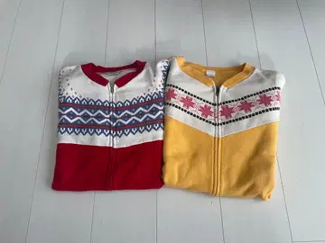 눈꽃 패턴 집업 맨투맨