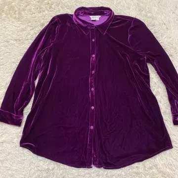 [레어] 벨로아 자켓 긴팔 셔츠 퍼플 L 아우터 남성용 화려한