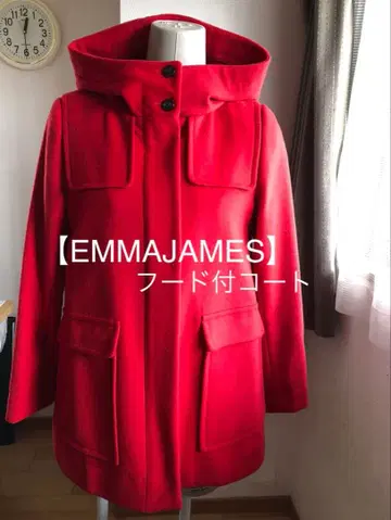 [ EMMAJAMES ] 후드 부착 코트 새상품급