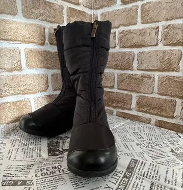 산책 미인 발끝까지 보아 안감 4E 발수 부츠 블랙