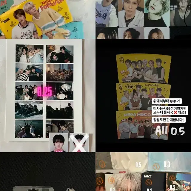 라이즈 또돌즈 포스터 증명사진 컵홀더 포토카드 앨범 토냥덕 스미니 양도