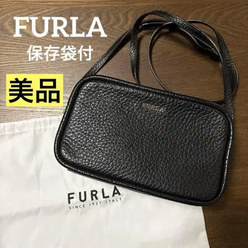 훌라 [새상품급] FURLA 블랙 가죽 숄더백 미니백 블랙