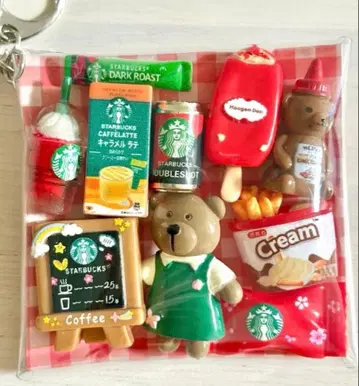 가챠 채움 파우치 카페풍 데코레이션 부품 데코 부품 레드 계열