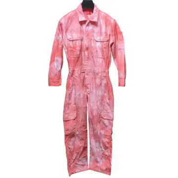 오리지널 타이다이 염색 점프수트 오렌지 S 사이즈 남성용 여성용