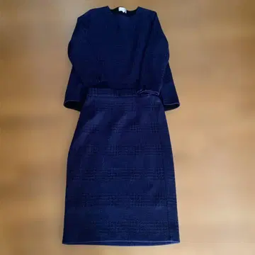 ALPHA CUBIC 네이비 체크 셋업 M