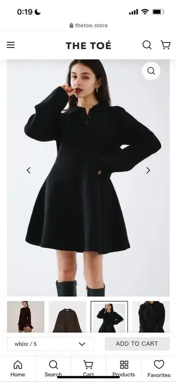 the toe 블랙 미니 원피스