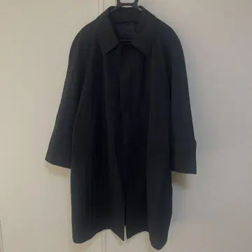 남성용 롱 네이비 코트 아우터