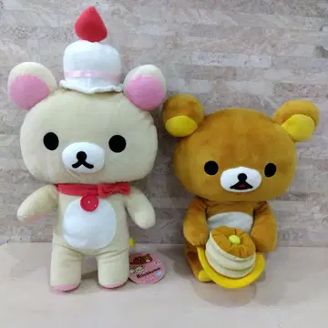 코리락쿠마 케이크 햇 * 리락쿠마 팬케이크 봉제 인형 2개