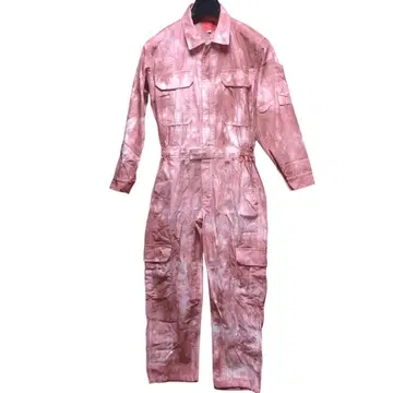 오리지널 타이 다이 염색 점프수트 핑크 베이지 S 사이즈 남성용 여성용