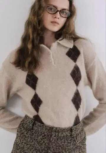 THE TOE Marien Argyle Knit