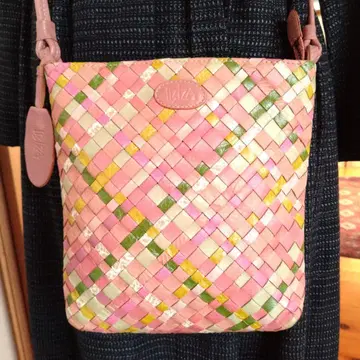 일본제 IBIZA 뜨개질 가죽 숄더백