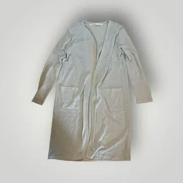 [] 롱 가디건 M 실버 색감 새상품급 성숙 큐트
