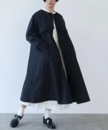 [ bulle de savon ] 뷔르데사봉 노카라 코트 네이비