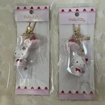 딸기 휘핑 키링 헬로키티 2세트