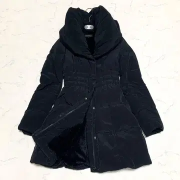 리엔다 rienda 다운 코트 여배우 옷깃 A라인 블랙 보아