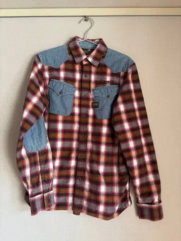 G-STAR RAW 체크 무늬 긴팔 셔츠