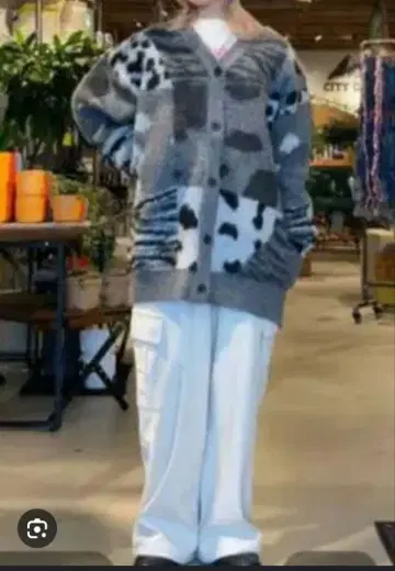 니코앤드 레오파드 플라워 MIX 가디건