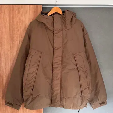 유나이티드 애슬레 7499 웜쉘 후드티 L 사이즈 브라운 미사용 충전솜