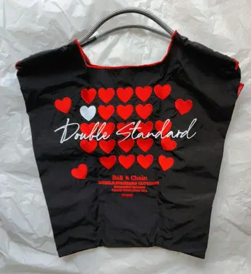 Double Standard 하트 무늬 에코백