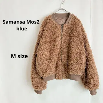 Samansa Mos2 blue 리버서블 보아 블루종 MA-1 M